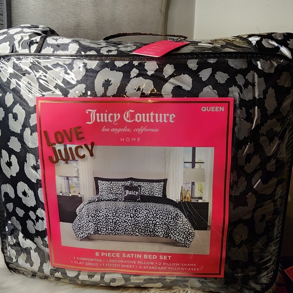 Juicy Couture | Bedding | Juicy Coulture 8 Piece Satin Queen Bed ...
